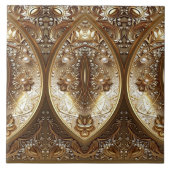 Golden Ornate Ceramic Tile タイル (正面)