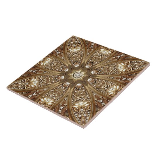 Golden Ornate Ceramic Tile タイル (側面)