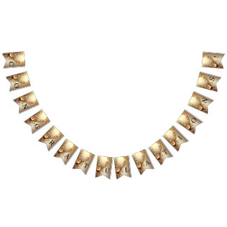 Golden Ornate Floral Bunting Flag バンティングフラッグ