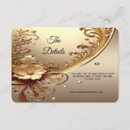 Golden Ornate Floral Detail エンクロージャーカード