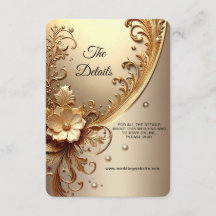 Golden Ornate Floral Detail Enclosure