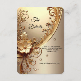 Golden Ornate Floral Detail Enclosure エンクロージャーカード