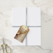 Golden Ornate Floral Gift Tag ギフトタグ (より糸付き)