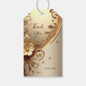 Golden Ornate Floral Gift Tag ギフトタグ (裏面)