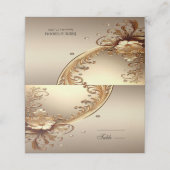 Golden Ornate Floral Place Card プレイスカード (外部開封)