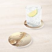 Golden Ornate Floral Sandstone Coaster コースター (側面)