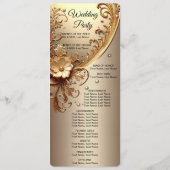 Golden Ornate Floral Wedding  Program プログラム (裏面)