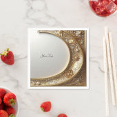 Golden Ornate Frame スタンダードカクテルナプキン (インサイチュ)