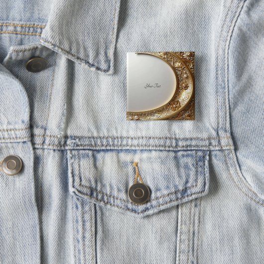 Golden Ornate Frame Button 缶バッジ (インサイチュ)