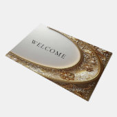 Golden Ornate Frame Doormat ドアマット (アングル)