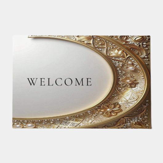 Golden Ornate Frame Doormat ドアマット (正面)
