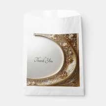 Golden Ornate Frame Favor Bag