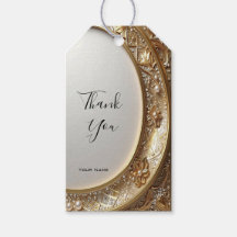 Golden Ornate Frame Gift Tag