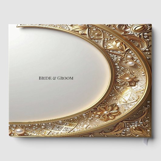 Golden Ornate Frame Guest Book ゲストブック (裏面)
