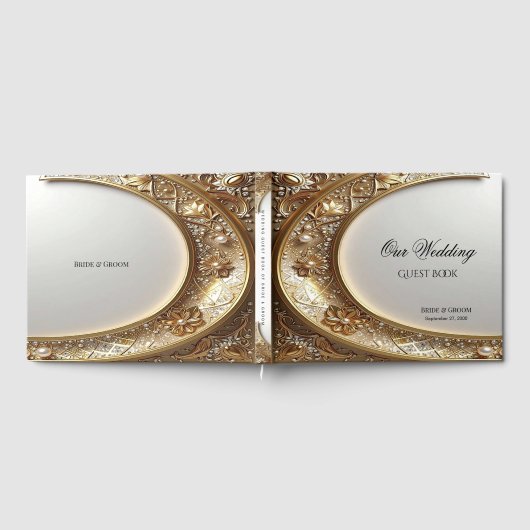 Golden Ornate Frame Guest Book ゲストブック (全面)