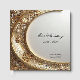 Golden Ornate Frame Guest Book ゲストブック