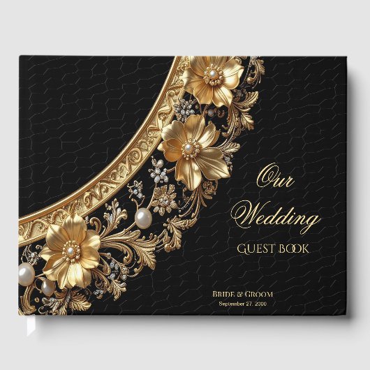 Golden Ornate Frame Guest Book ゲストブック (正面)