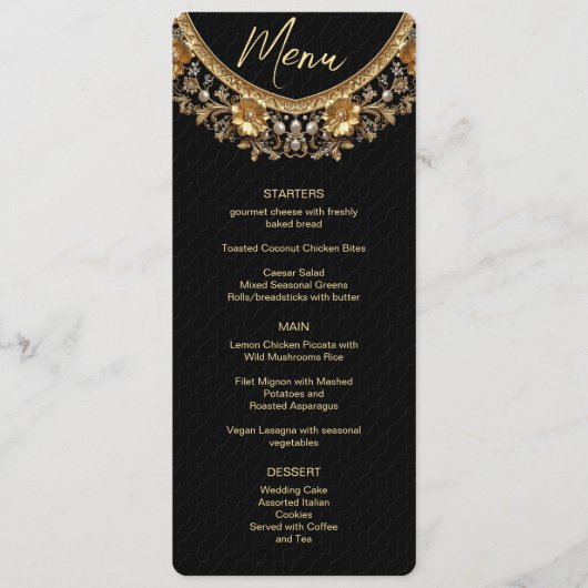 Golden Ornate Frame Menu メニュー (正面)