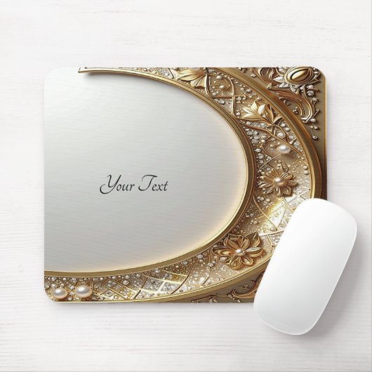 Golden Ornate Frame Mousepad マウスパッド (マウス)