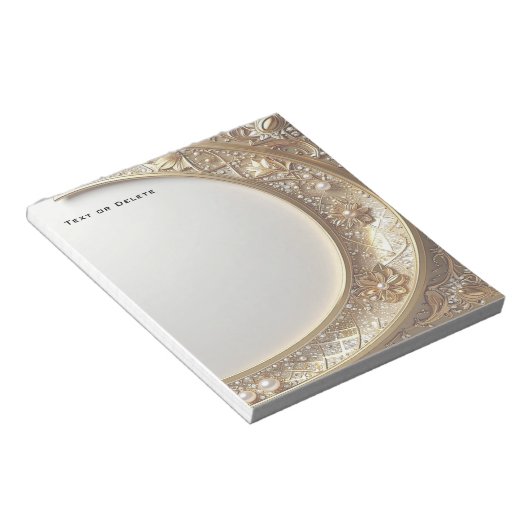 Golden Ornate Frame Notepad ノートパッド (アングル)