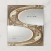 Golden Ornate Frame Place Card プレイスカード (外部開封)