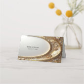 Golden Ornate Frame Place Card プレイスカード (裏面)