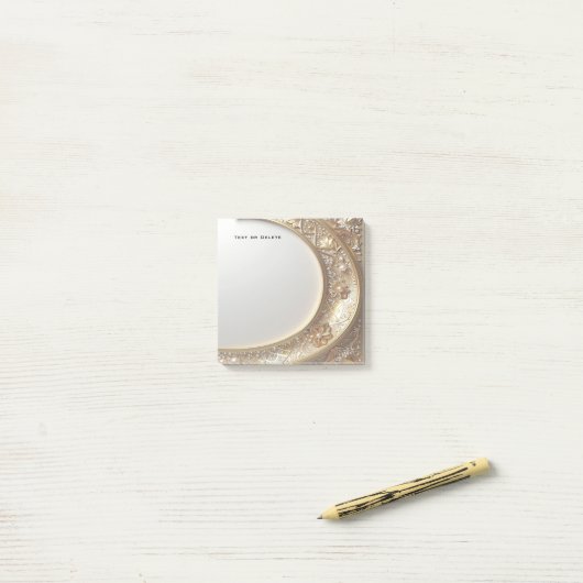 Golden Ornate Frame Post it Notes ポストイット (デスク上)