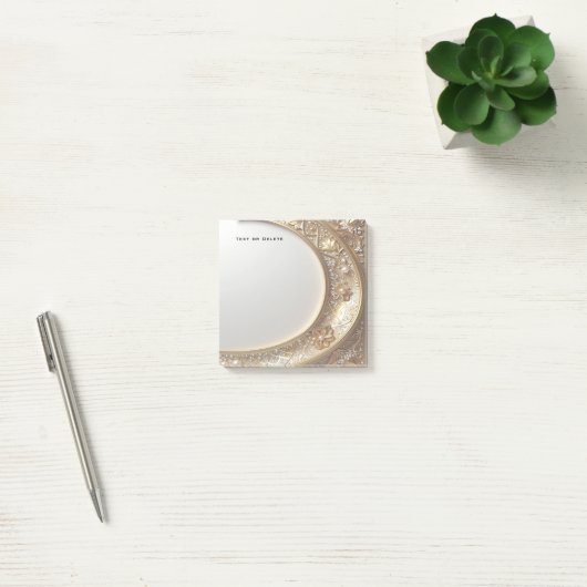 Golden Ornate Frame Post it Notes ポストイット (オフィス)