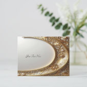 Golden Ornate Frame Postcard ポストカード (スタンド正面)