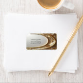 Golden Ornate Frame Return Address Label ラベル (インサイチュ)