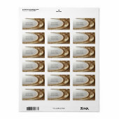 Golden Ornate Frame Return Address Label ラベル (フルシート)