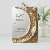 Golden Ornate Frame RSVP Card (スタンド正面)