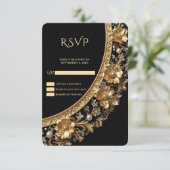 Golden Ornate Frame RSVP Card (スタンド正面)