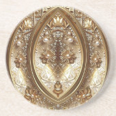 Golden Ornate Frame Sandstone Coaster コースター (正面)