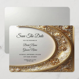 Golden Ornate Frame Save The Date セーブザデート