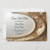 Golden Ornate Frame Save The Date セーブザデート (正面)