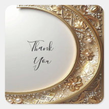 Golden Ornate Frame Sticker