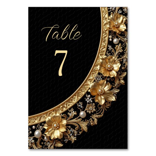 Golden Ornate Frame Table Number テーブルナンバー (正面)