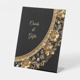 Golden Ornate Frame Tabletop Signs 台座サイン