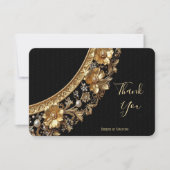Golden Ornate Frame Thank You Card サンキューカード (正面)