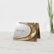 Golden Ornate Frame Thank You Card