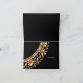 Golden Ornate Frame Thank You Card サンキューカード (内部)
