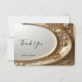 Golden Ornate Frame Thank You Card サンキューカード (正面)