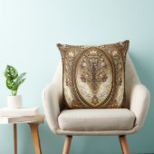 Golden Ornate Frame Throw Pillow クッション (椅子)