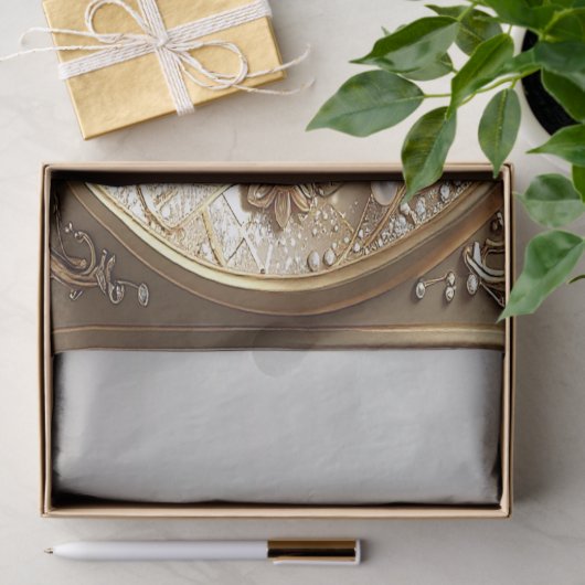 Golden Ornate Frame Tissue Paper 薄葉紙 (ギフト)