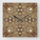 Golden Ornate Frame Wall Clock スクエア壁時計 (正面)