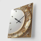 Golden Ornate Frame Wall Clock スクエア壁時計 (傾斜)