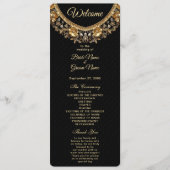 Golden Ornate Frame Wedding Program プログラム (正面)