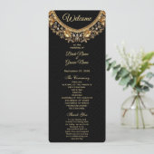 Golden Ornate Frame Wedding Program プログラム (スタンド正面)