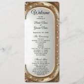 Golden Ornate Frame Wedding Program プログラム (正面)